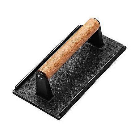 Burger Press Heavy Duty Cast Iron Rectangular 8.2x4.2Inch Bacon Grill Press