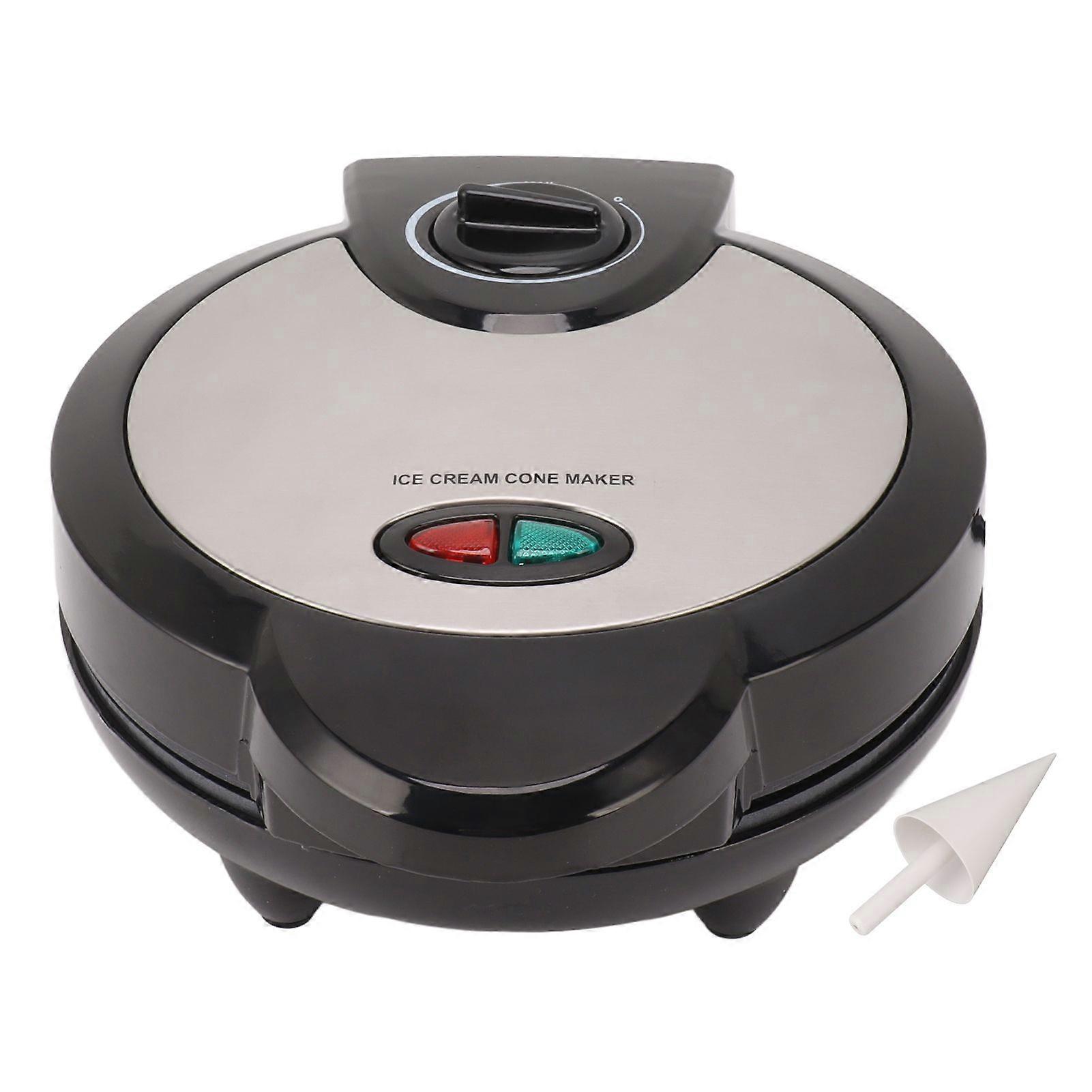 Waffle Cone Maker Nonstick Homemade Ice Cream Cone Machine With Shaper Roller EU Plug 220V