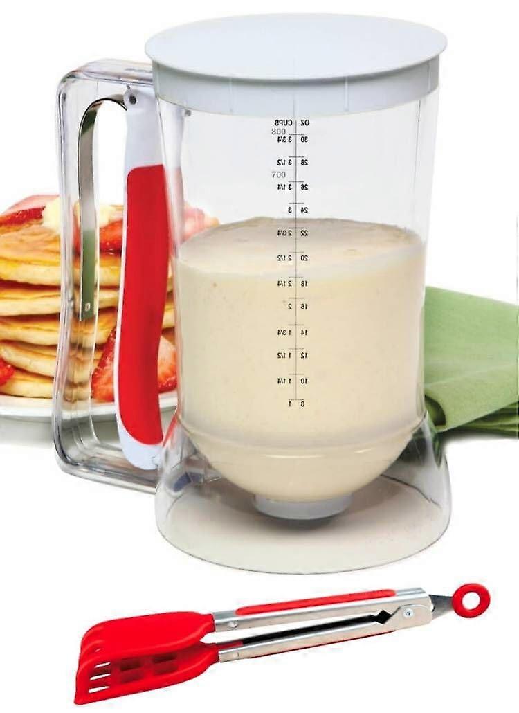 Waffle Batter Dispenser Set - Tongs & Pourer for Baking/Pancakes