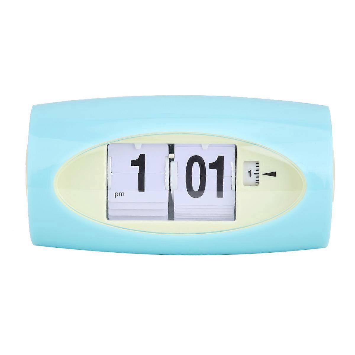 Auto Flip Clock Alarm Temperature Display Retro Home Decor Green (Battry Not Include)