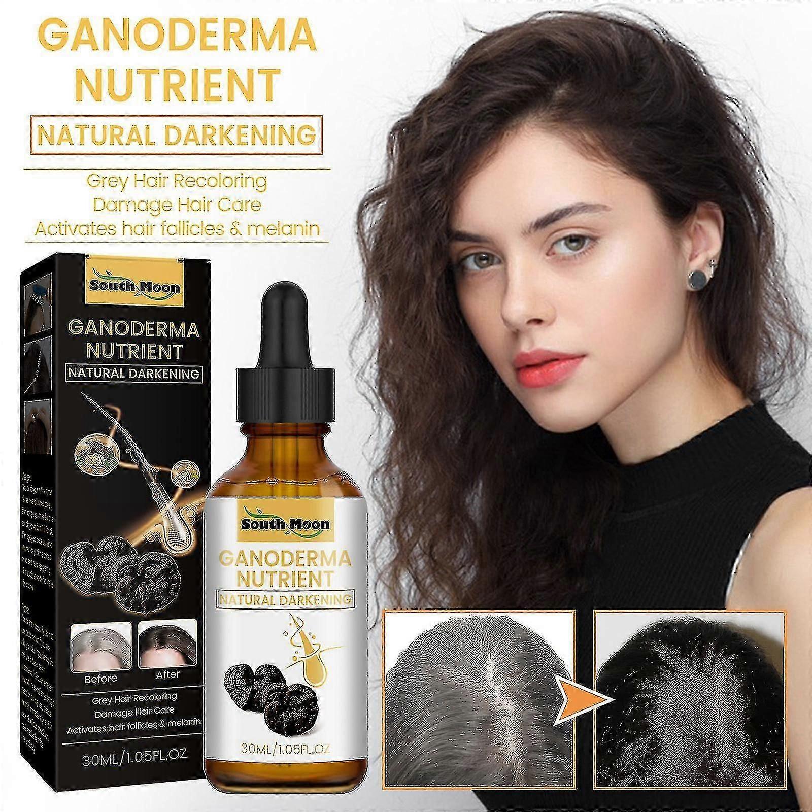 2pcs Black Ganoderma Lucidum Weiß bis Schwarz Haar Nährende Haarspülung Mas