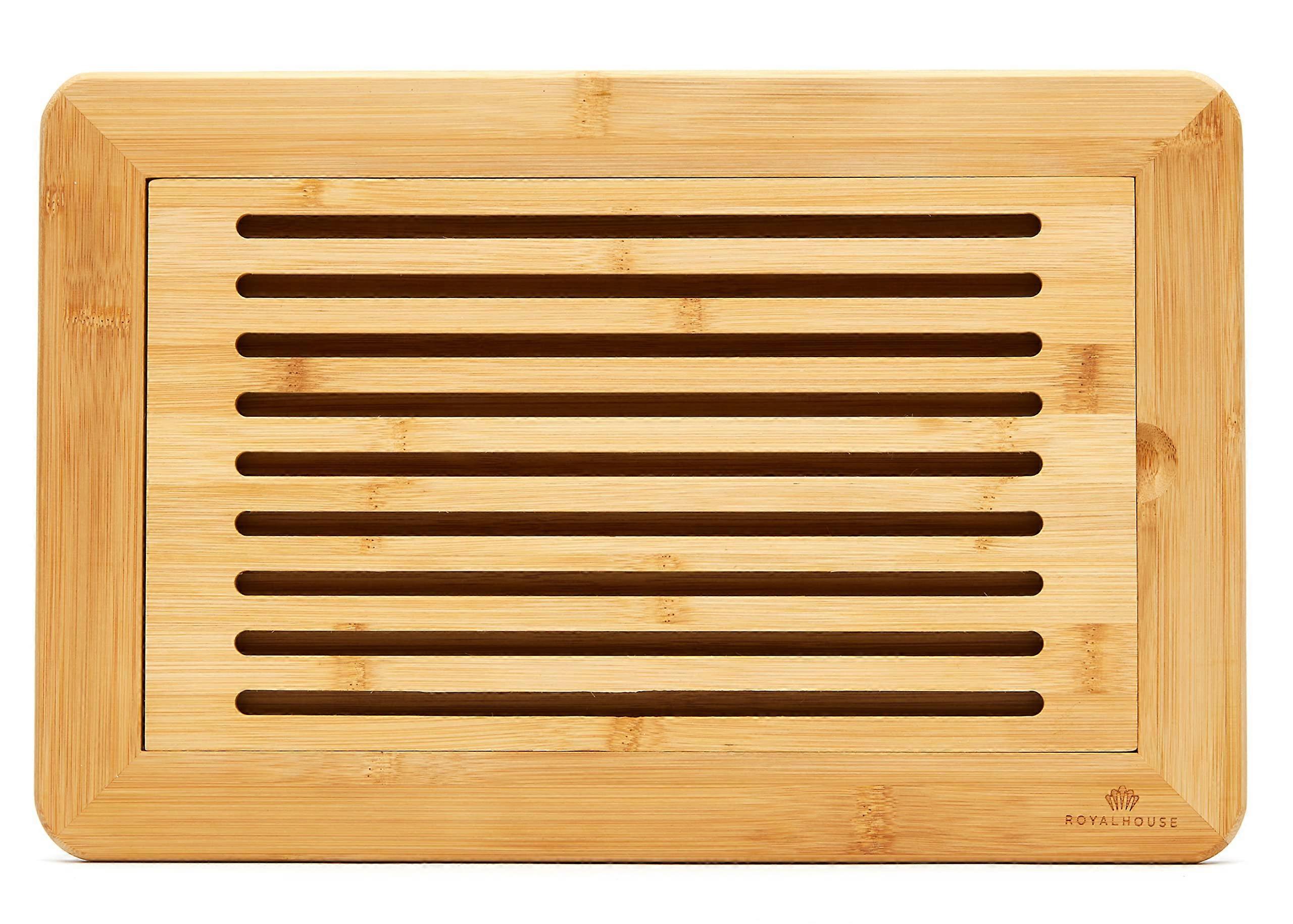Premium Bamboo Bread Cutting Board Large Size for Kitchen, Natural Material, Ideal for Baking and Slicing