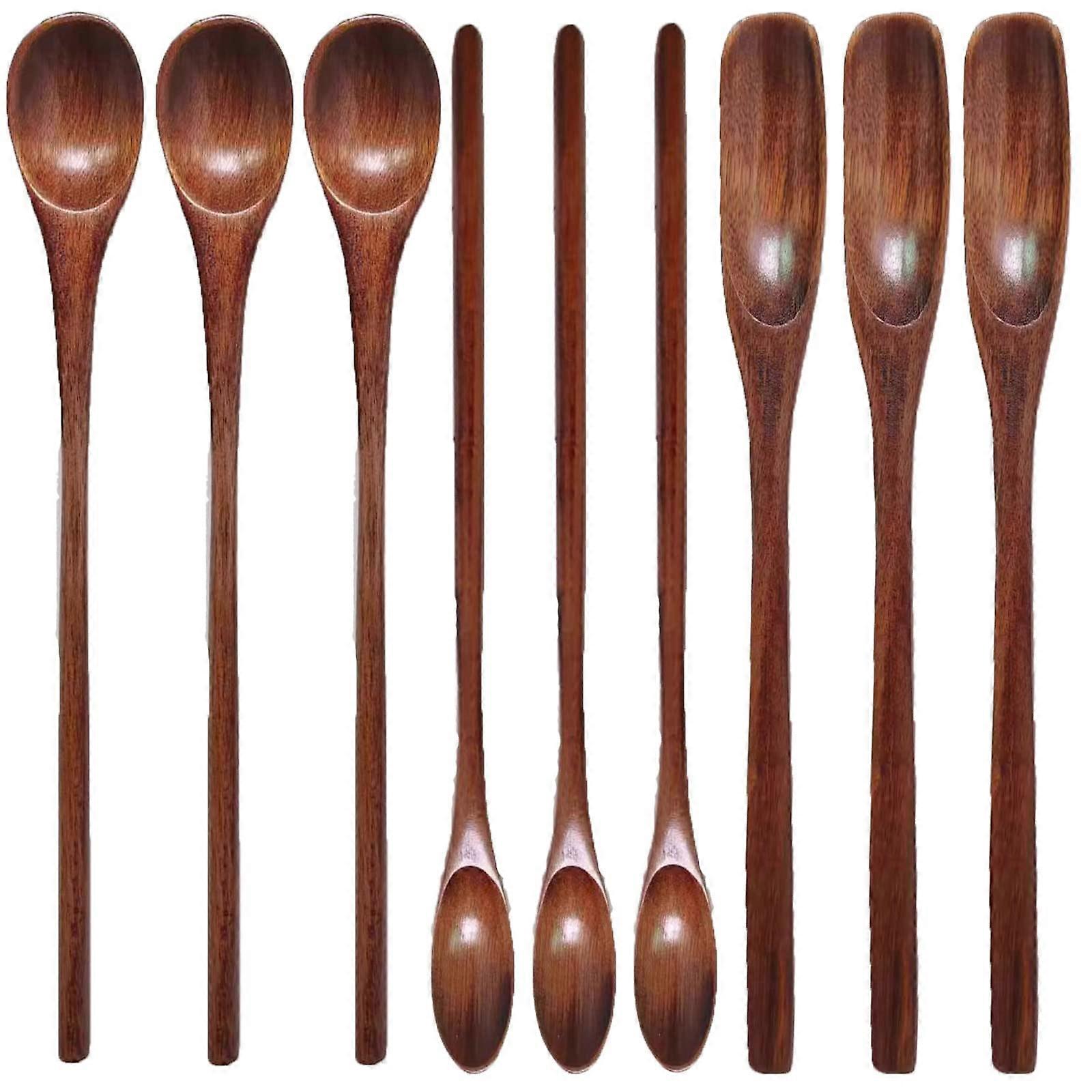 9 Pcs Handmade Spoons For Kitchen Use - Handcrafted Kitchen Utensils, 9-Piece Spoon Set, All-Purpose Cooking And Serving