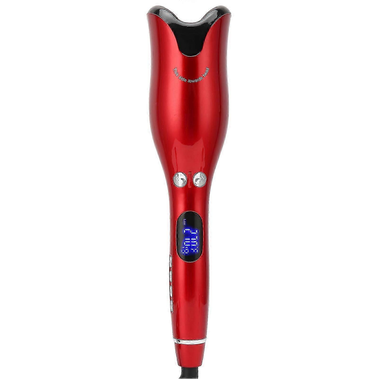 Automatic Hair Curler Tool Red Constant Temperature Professional Curling Iron Wand 110240VUS Plug