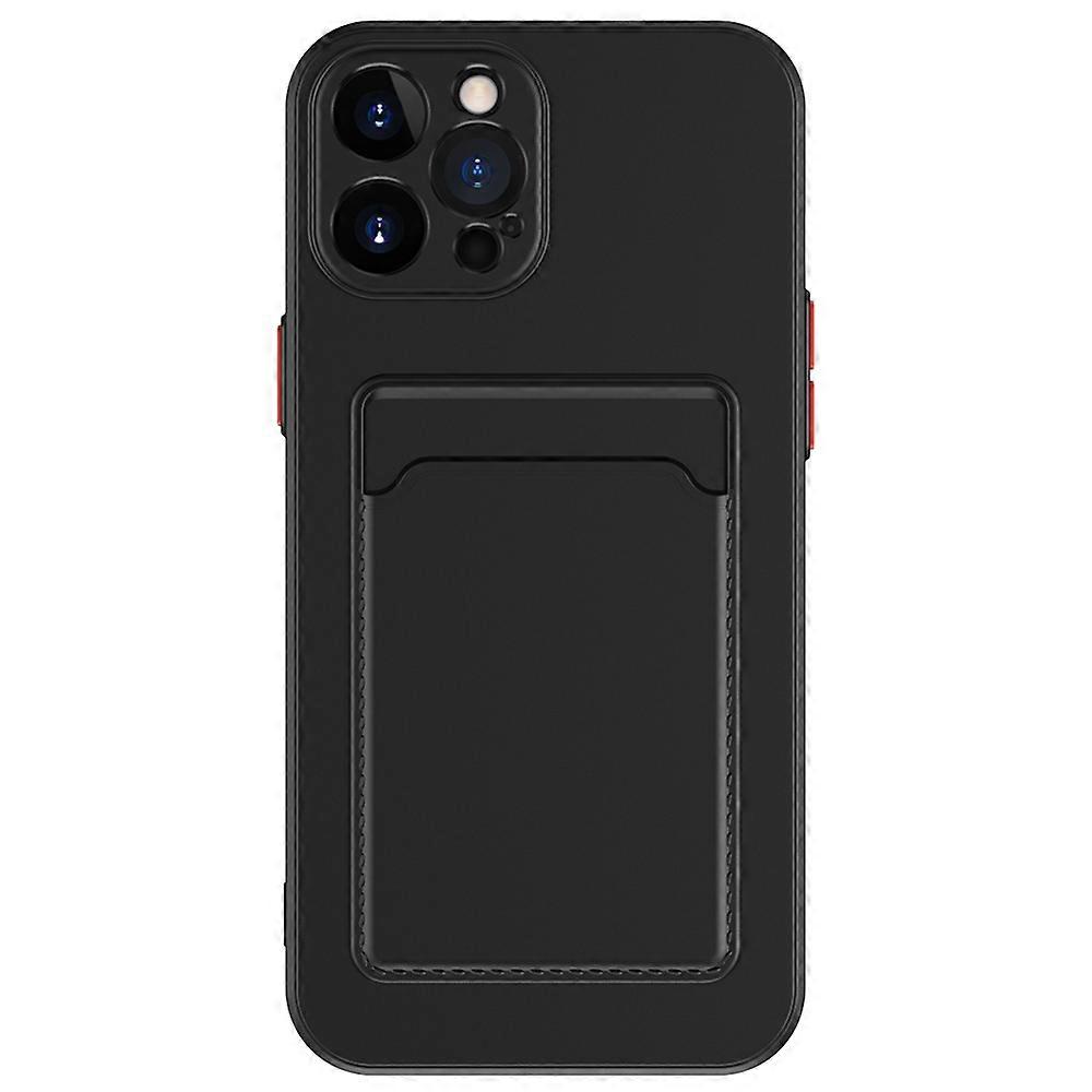 Skin Feel Card Contrast Color Button TPU Phone Case