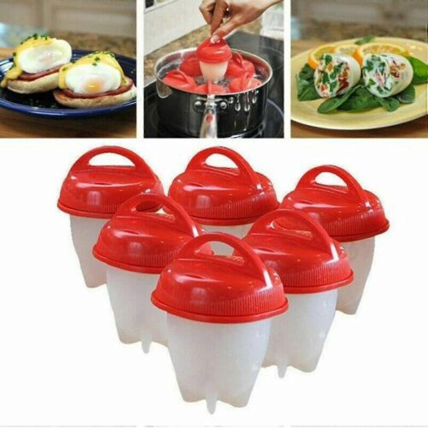 6x Egg Cooker Silicon Eggies Non-aderent Silicon Egg S Without Shell