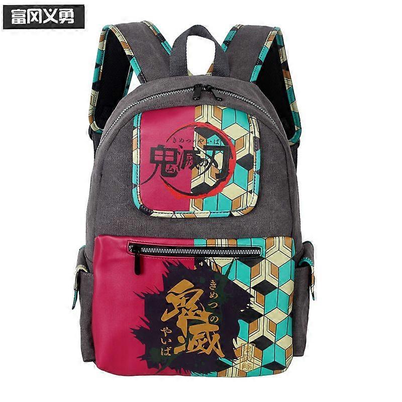 Demon Slayer Backpack Canvas Backpack Student School Bag Computer Backpack