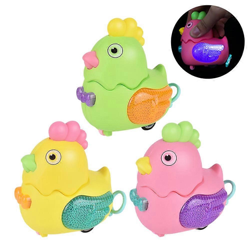 Giocattolo di pollo per bambini con Go Back Pulling String & Light