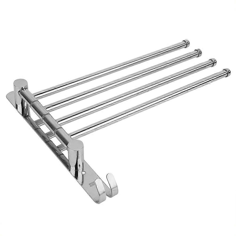PuncH Punch Double 304 Stainless Steel Rotating Hook 4 Pole Towel Rack