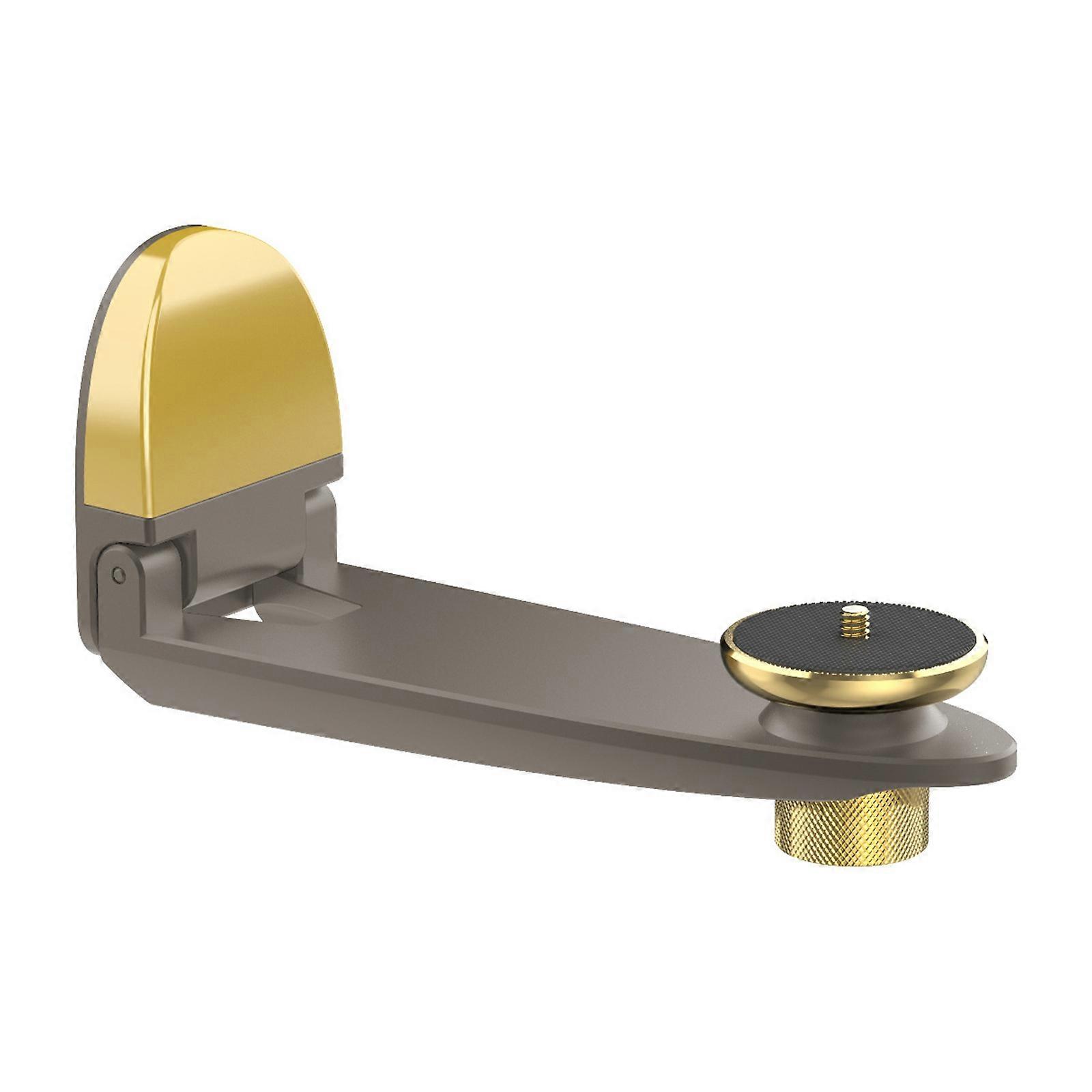 Aluminum Alloy Projector Wall Mount Bracket Holder Storage Rack with Adjustable Folding Arm and 360 Degree Rotate  coffee gold