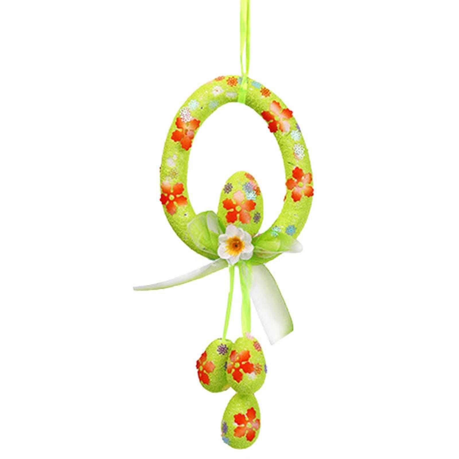 Artificial Easter Wreath Simulation Egg Colorful Garland Hanging Ornament