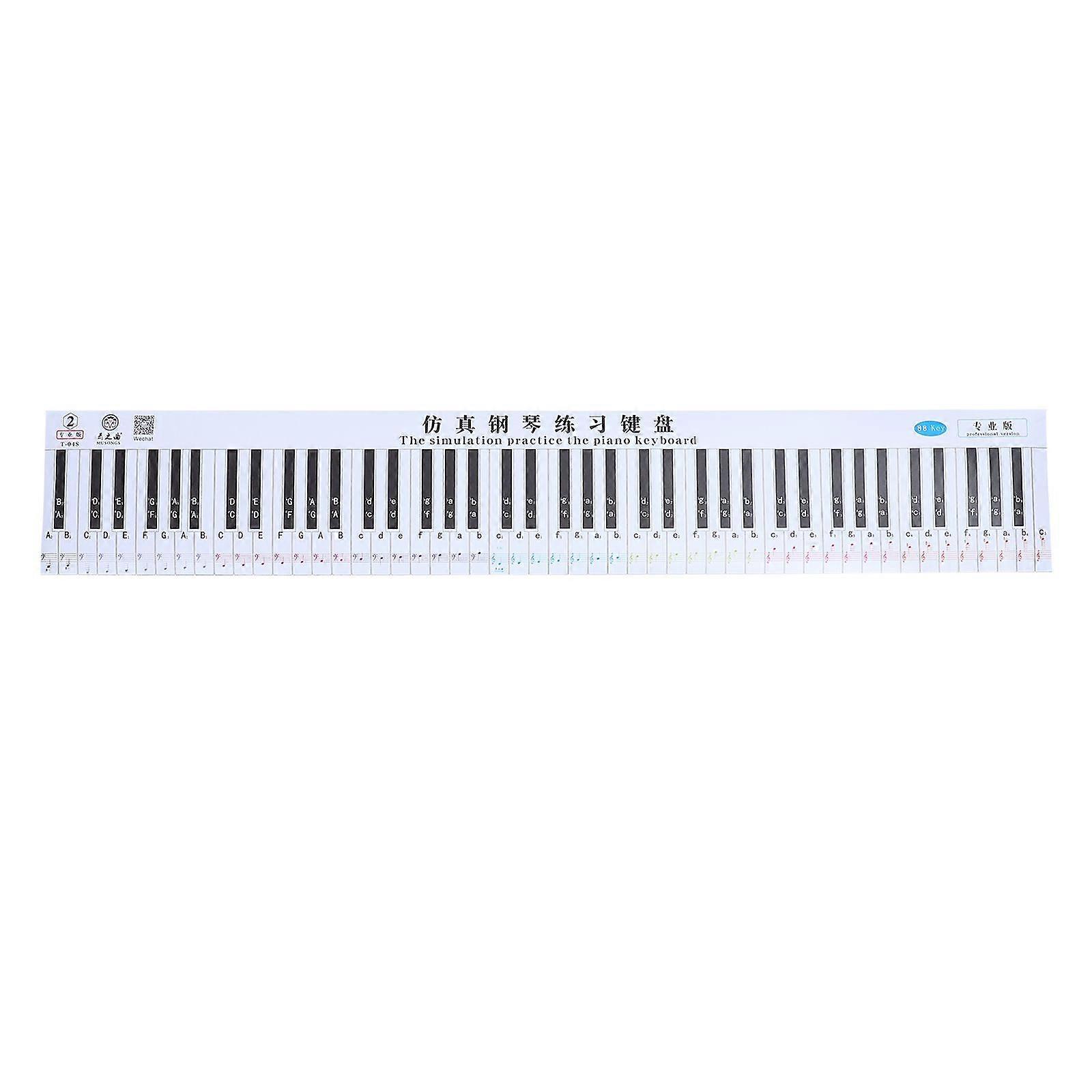 1Pc Portable 88 Key Piano Keyboard Fingering Practice Comparison Chart