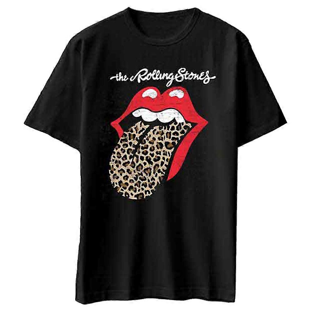 The Rolling Stones Leopard Print Tongue T Shirt