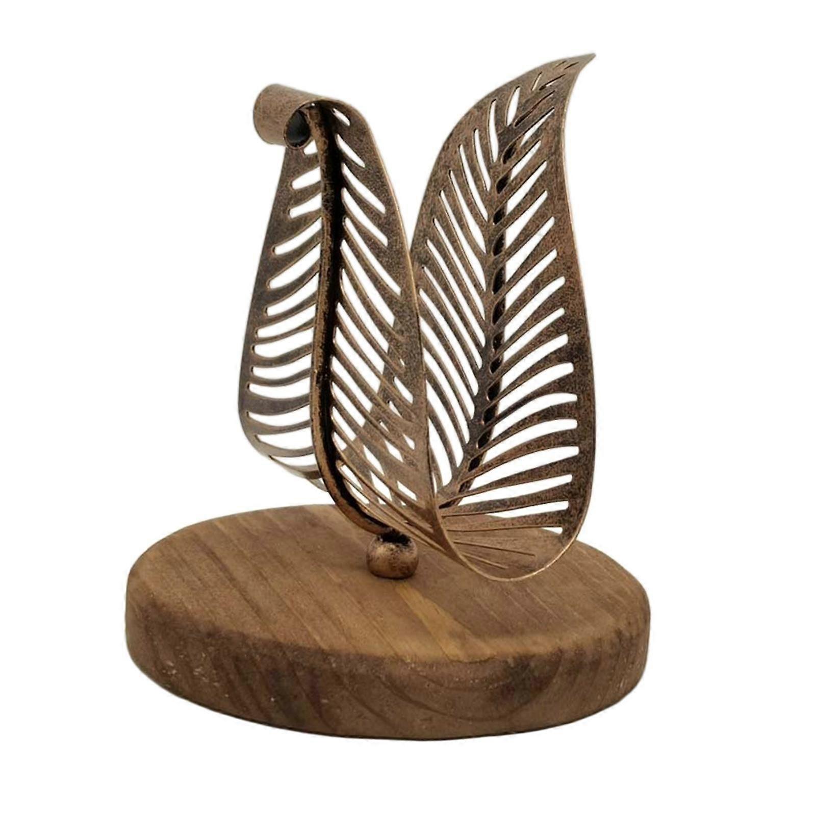 Freestanding Modern Napkin Holder with Leaf Design, Tabletop Tissue Dispenser,