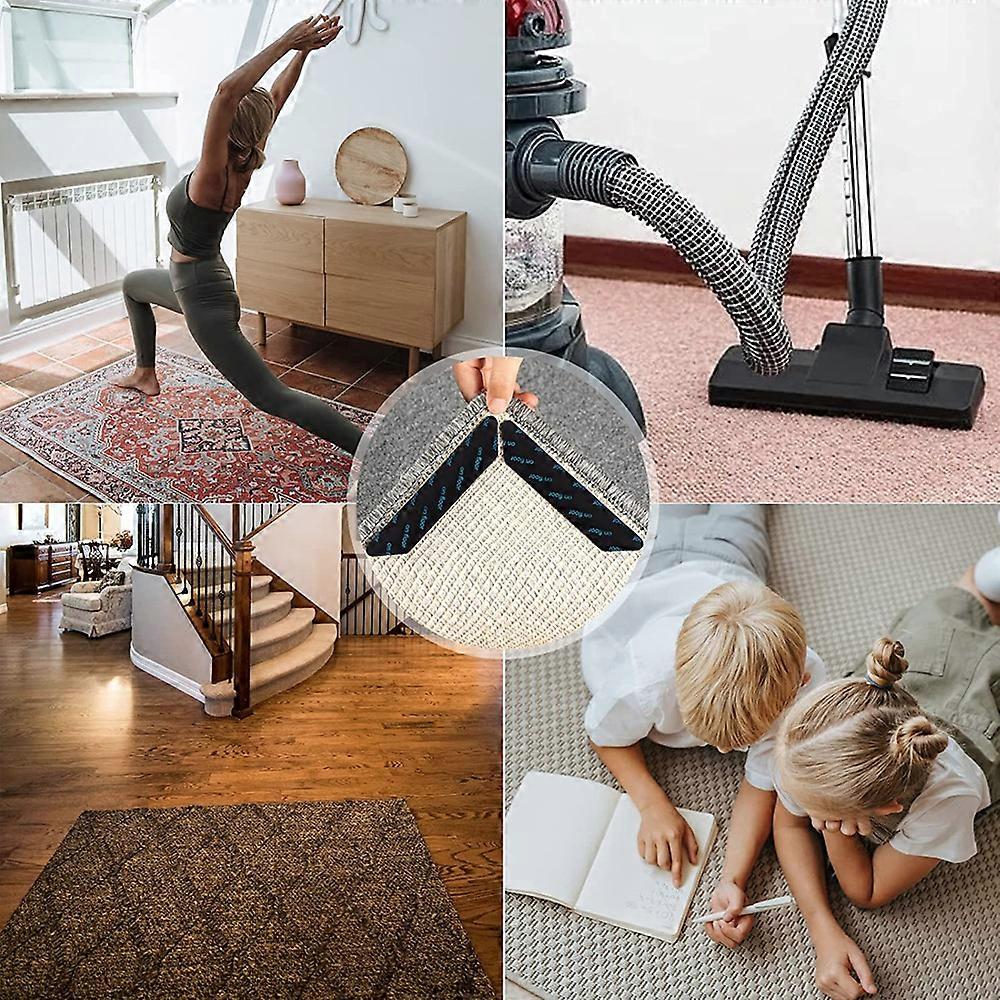 Rugs Corners, Flat, Non Slip, Sticky, Non Skid Mat Protector