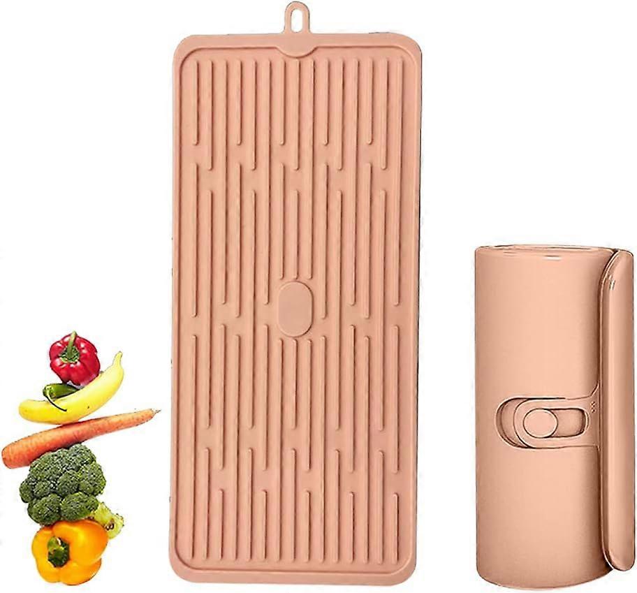 Silicone Dish Drying Mat, Countertop Cold Drink Hot Pot Glassware Silverware Multipurpose Drying Mat