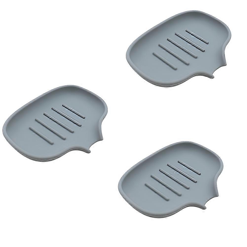 Self Draining Soap Dish,Bathroom Soap Dish Soap Tray Light Gray