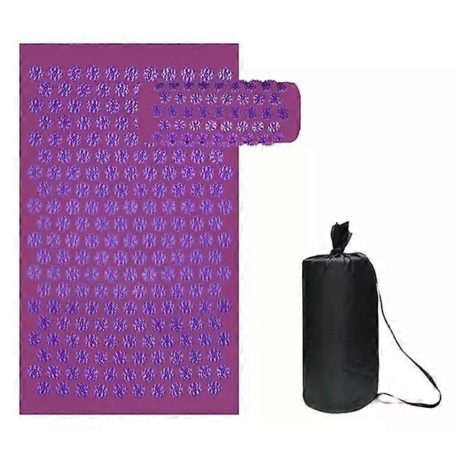 3PCS Acupressure Massage Yoga Mat and Pillow Spikes Mat Foot Back Body Massager Fitness for Neck Waist Relieve Stress Cushion