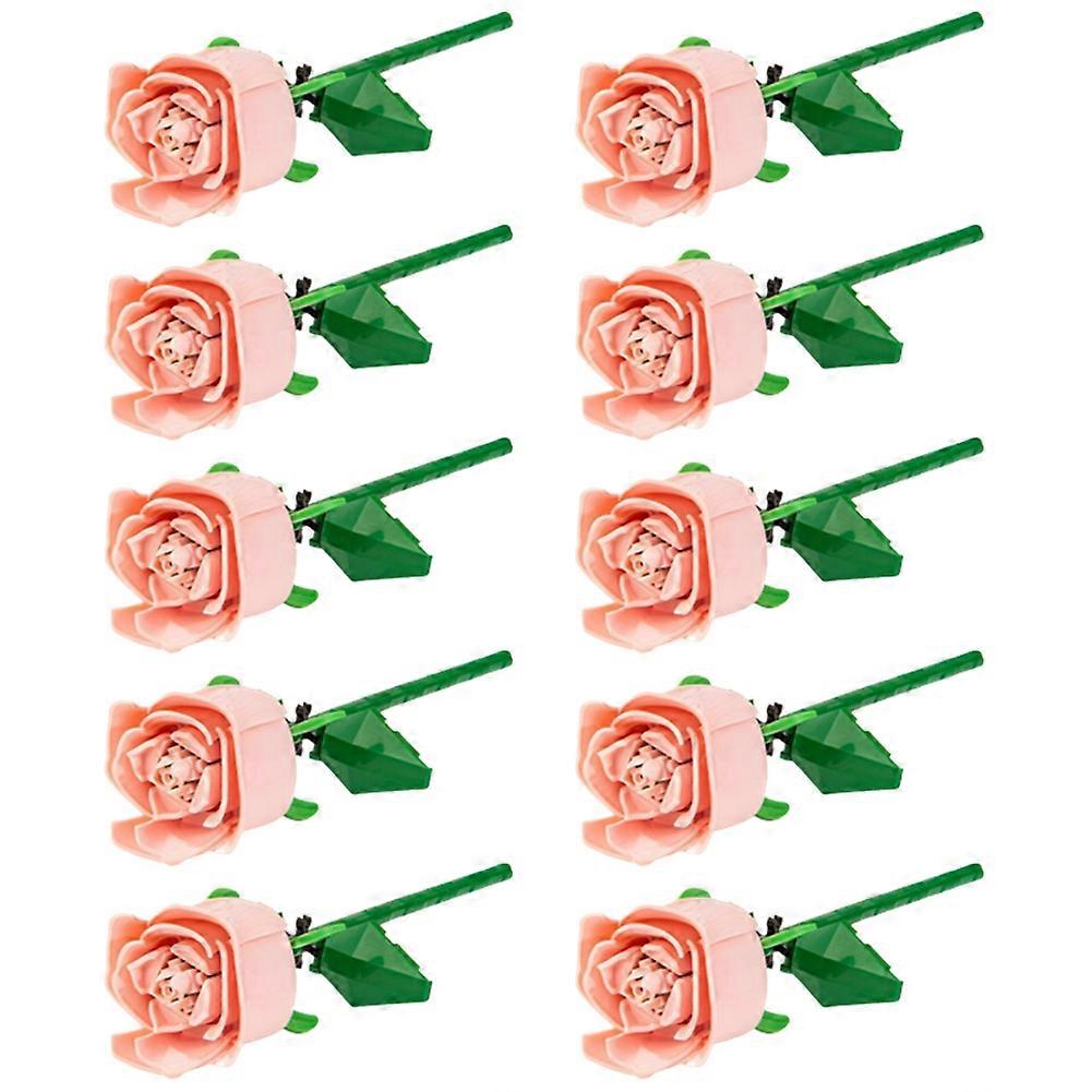 Romantic Rose Bouquet Building Blocks Eternal Model Pink