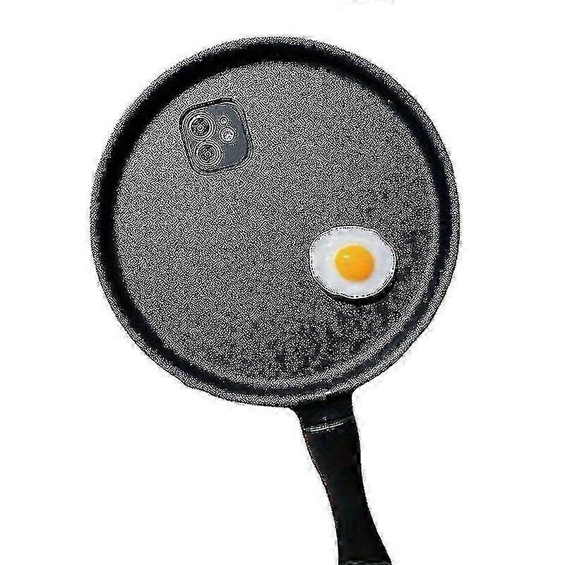 Coque de téléphone pour iPhone 14/13/12 avec design d’œufs au plat à la poêle