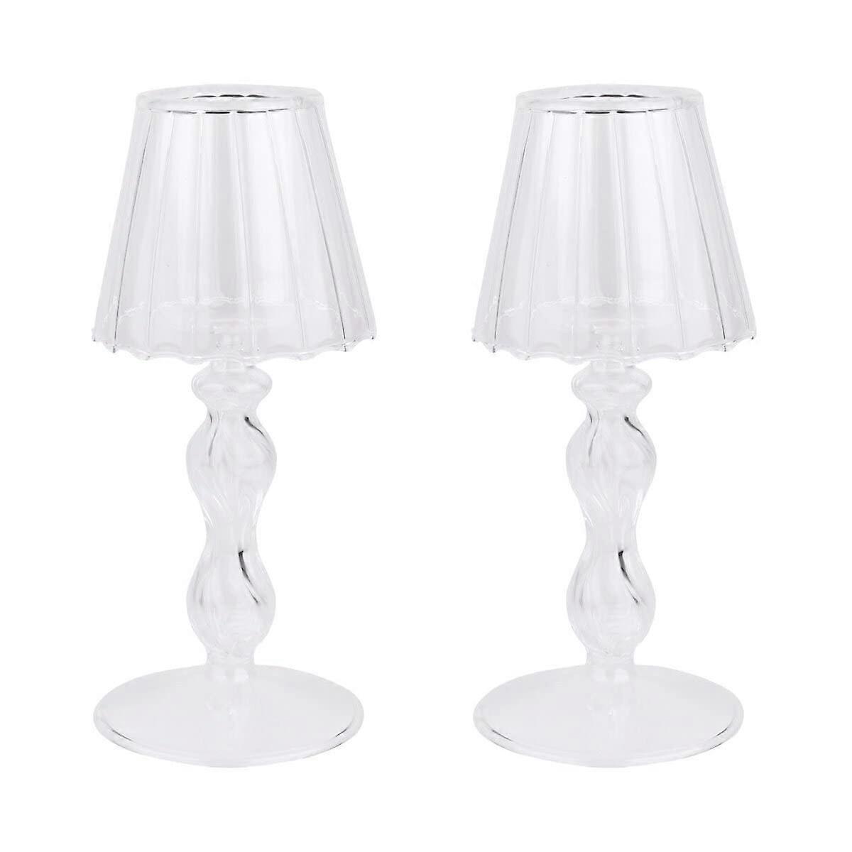 2 Pcs Vintage Candleholder Sets for Wedding Dinning Centerpieces