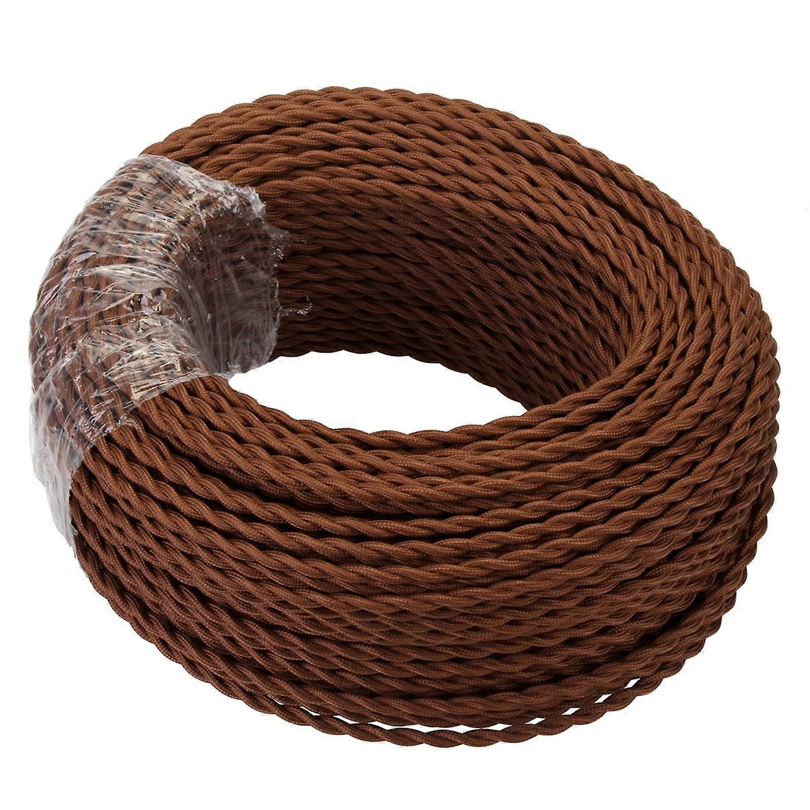 2 Core Electric Cord Wire Antique Braided Twisted-Pair Lighting Cable 10 Meter Silk Braided Wire 32.8ft
