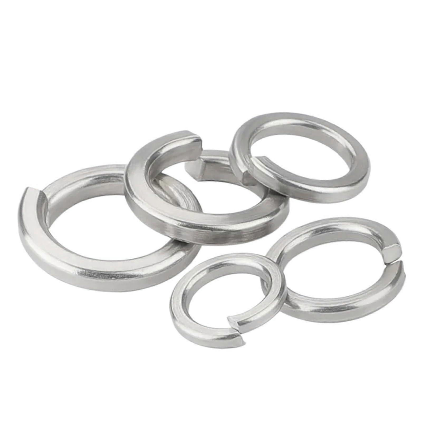 Metal Washers 5-50pcs Spring Split Lock Washer Elastic Gasket Sizes M1.6 to M30 for Various Applications (M2.5)
