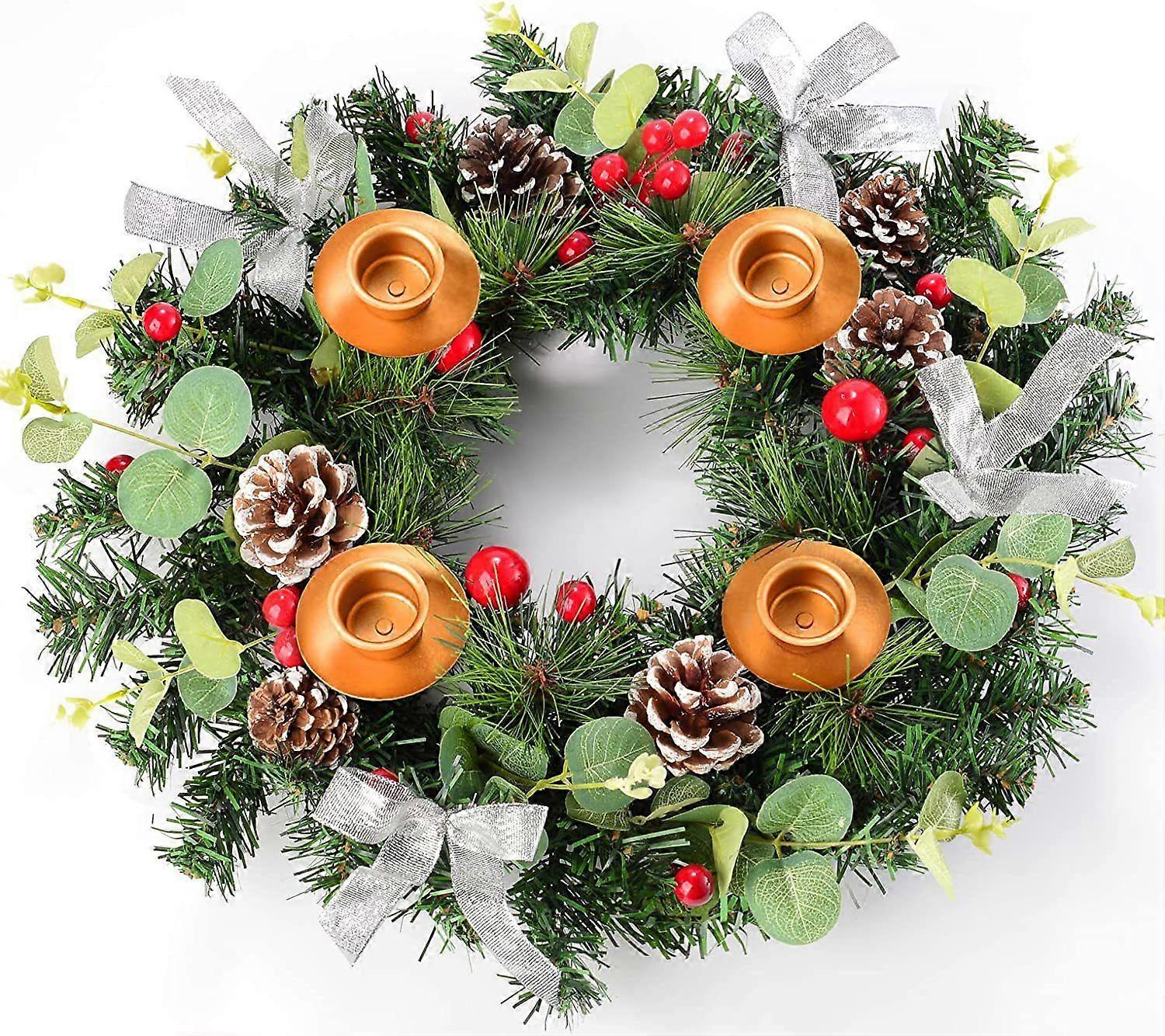 Julprydnad Julljusstake med julkrans