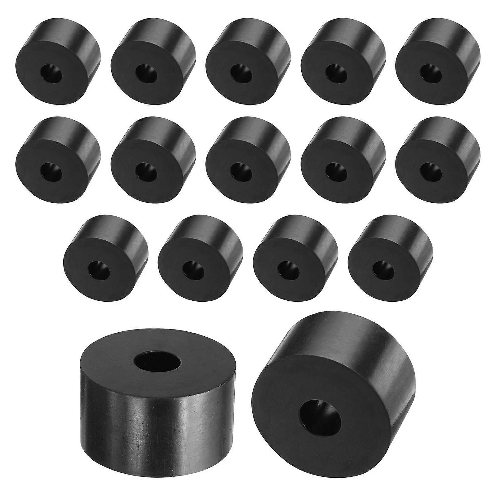 16pcs Rubber Spacers 35mm OD 10mm ID 20mm Height Round Anti Vibration Bushings for Home and Automotive Use