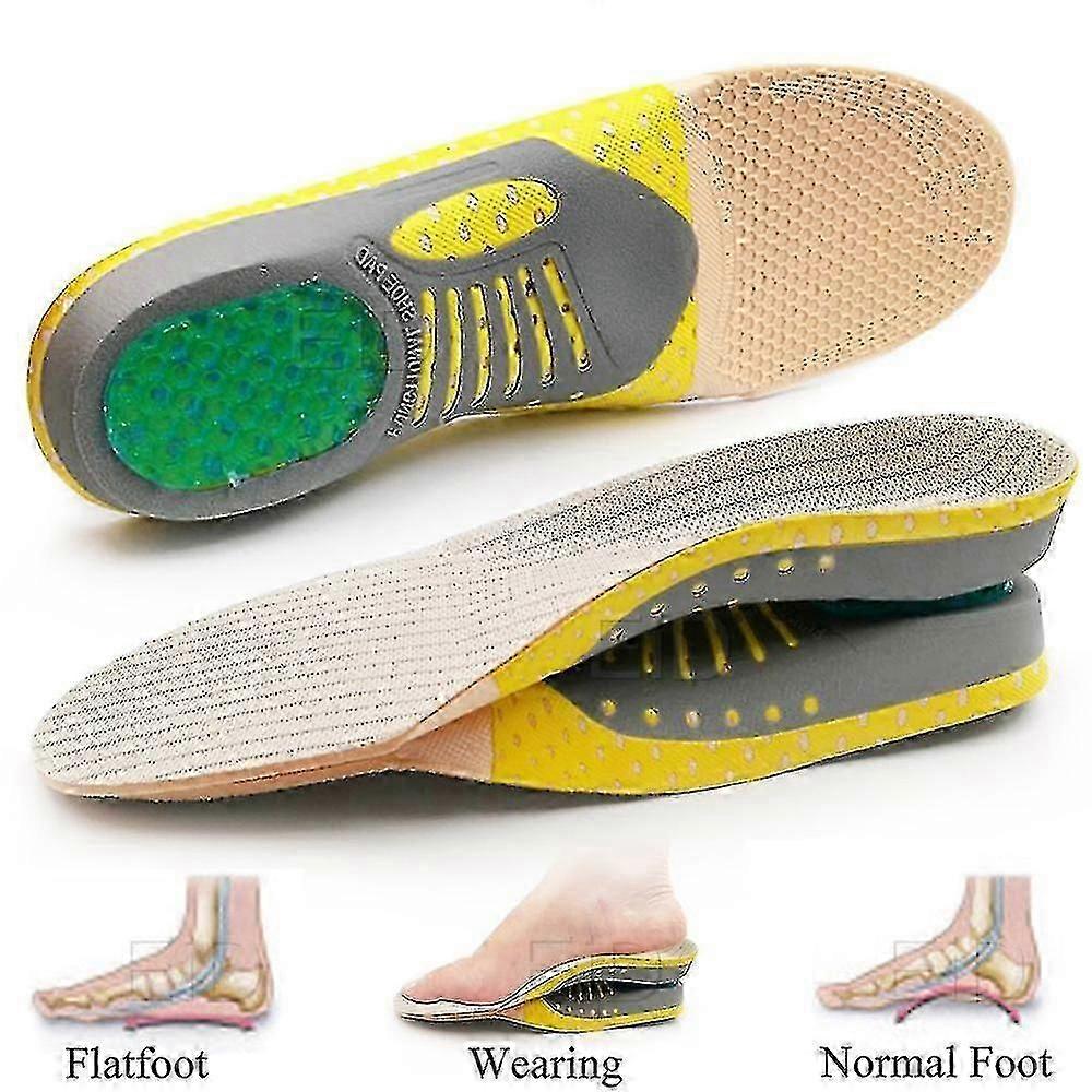 2ペアプレミアム矯正ジェルインソール整形外科フラットフットヘルスソールパッド靴用インサートアーチサポートパッド足底筋膜炎ユニセックス用
