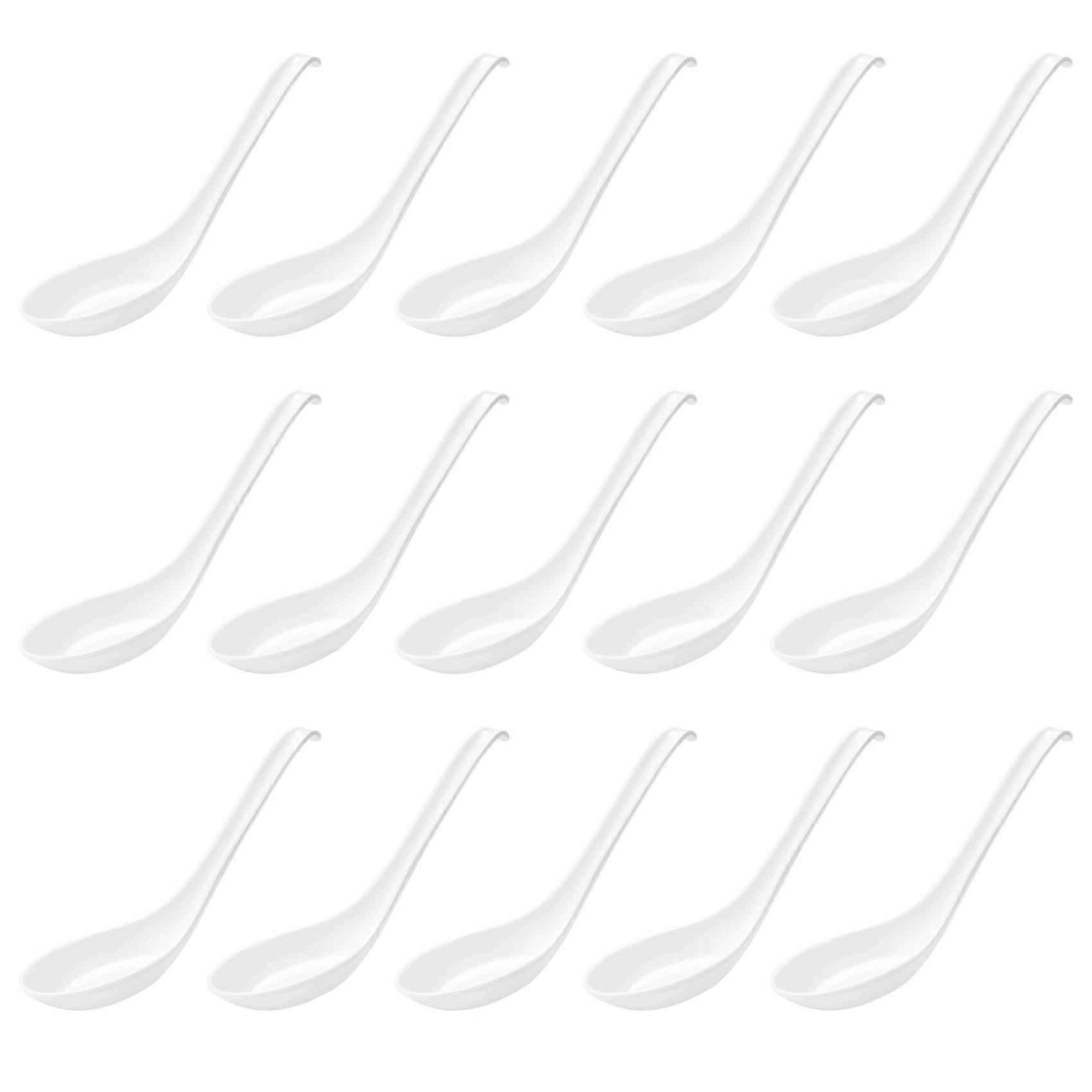 Soup Spoons,15 Pcs Rice Soup Spoons with Long Handle for Restaurants