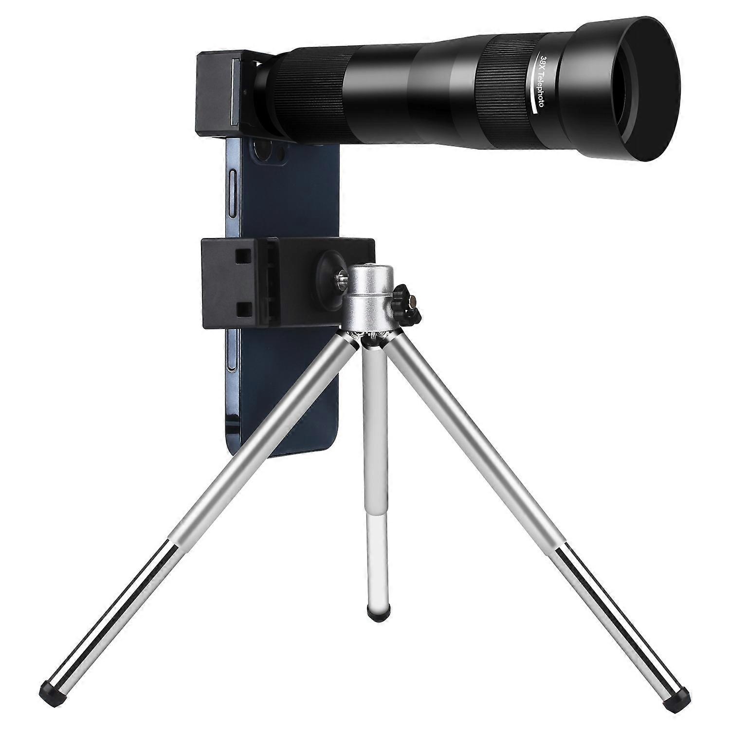 38X téléobjectif de téléphone portable ensemble télescope monoculaire avec trépied