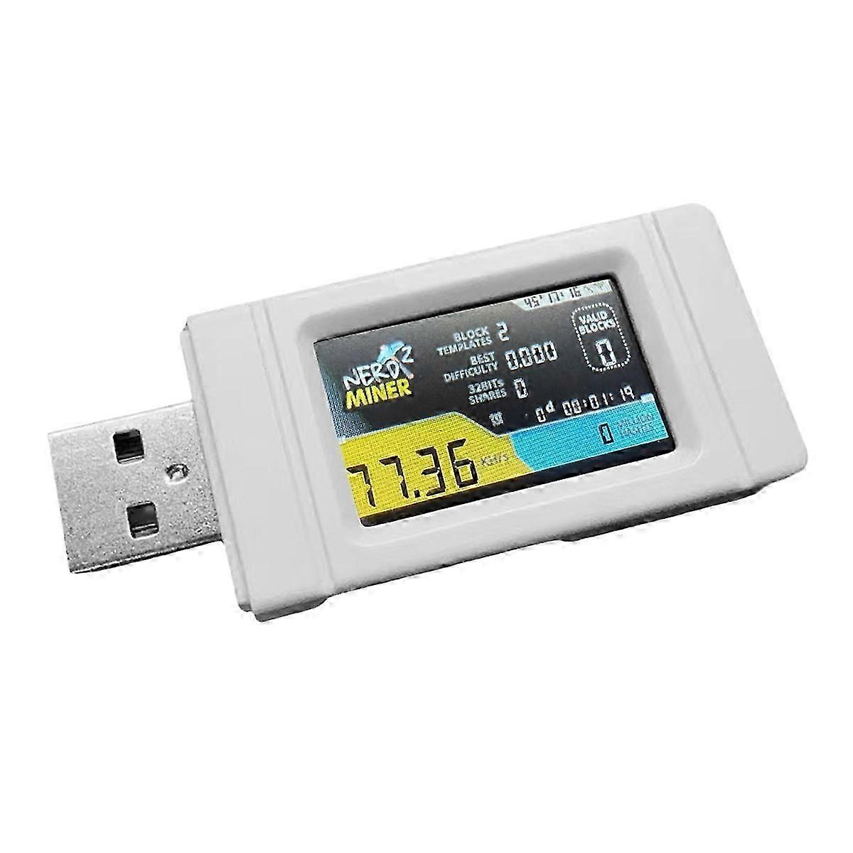 Nerdminer USB Miner 77KH/S with Color Screen BTC Solo Lottery Mining Miner Mini Bitcoin BTC Miner N