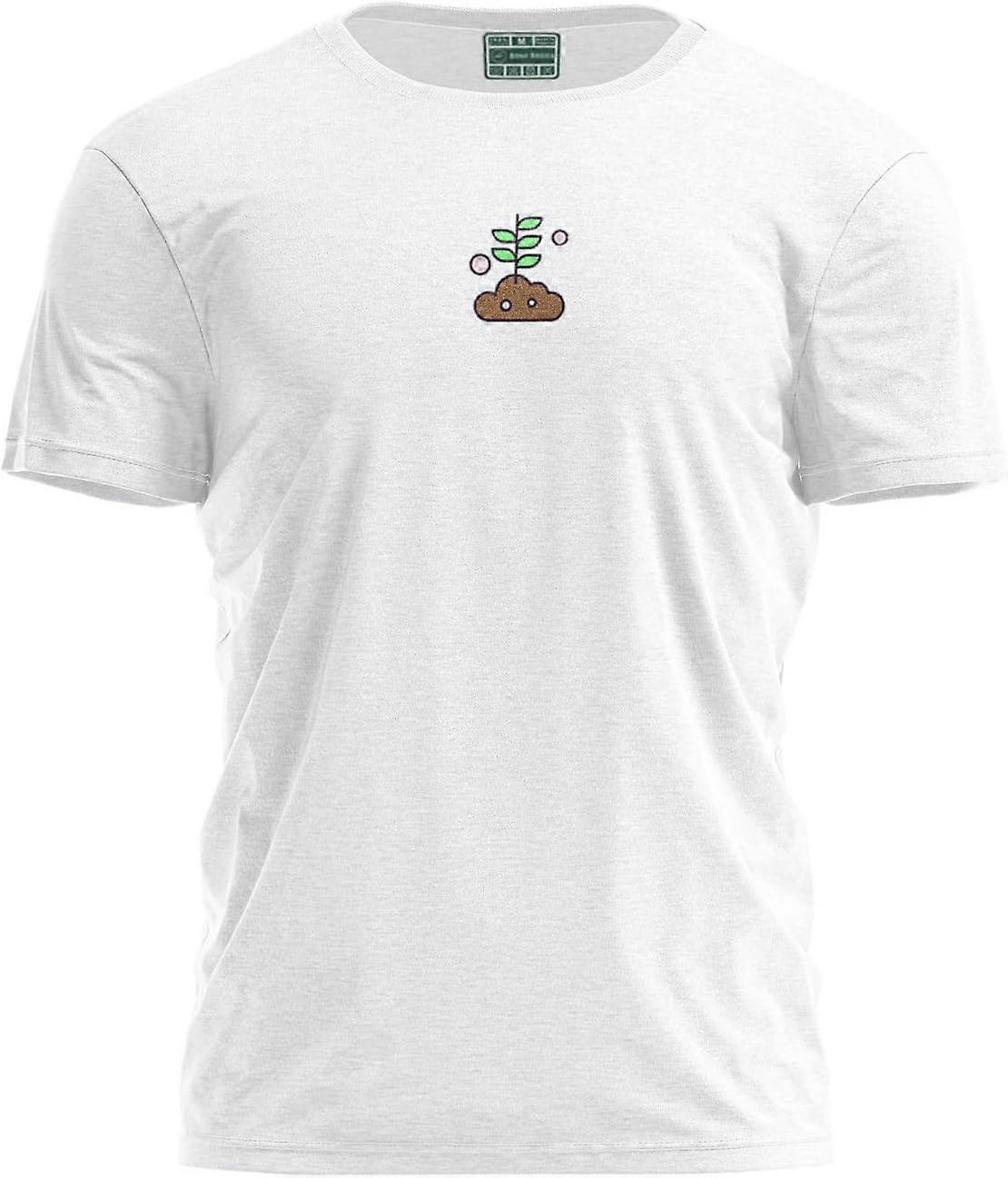 YC-Classic Unisex White Crewneck Cotton T-Shirt: Softness in Every Stitch