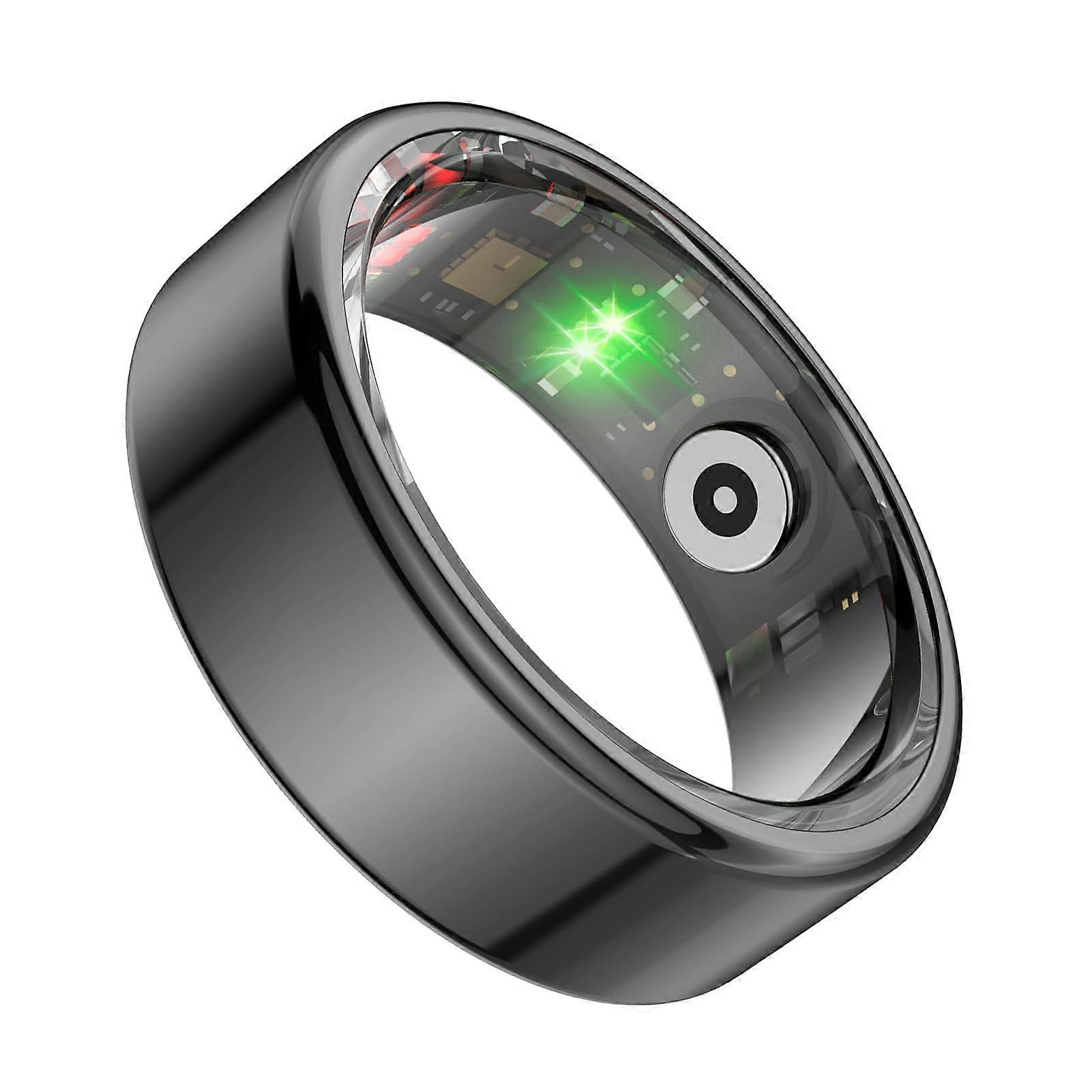 Smart Ring Fitness Monitor with NFC, IP68 Waterproof Sleep Tracking, Body Temperature, Pedometer and Music Control Features, Tarnish