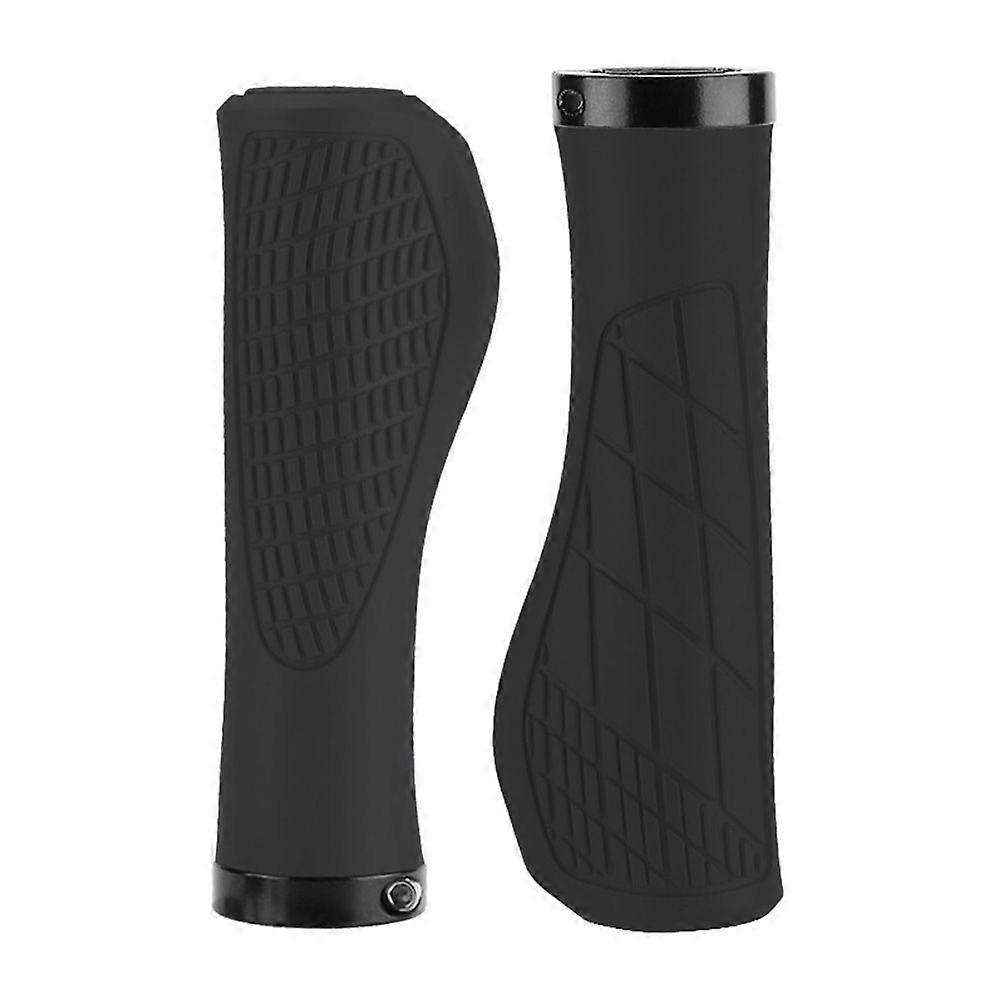 1 Pair Mountain Bike Handlebar Grips Non-Slip Comfortable Lockable Soft Rubber Grips for MTB Bicycle Parts