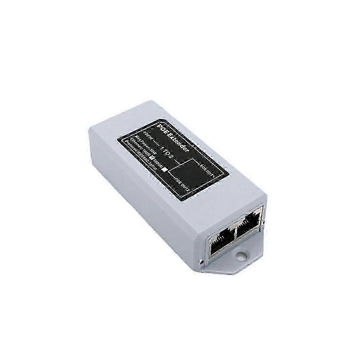 1 in 2 Out 100M Standard POE 100M Network Extender Cascad Repeater Rj45 Comply with IEEE 802.3AT/AF js