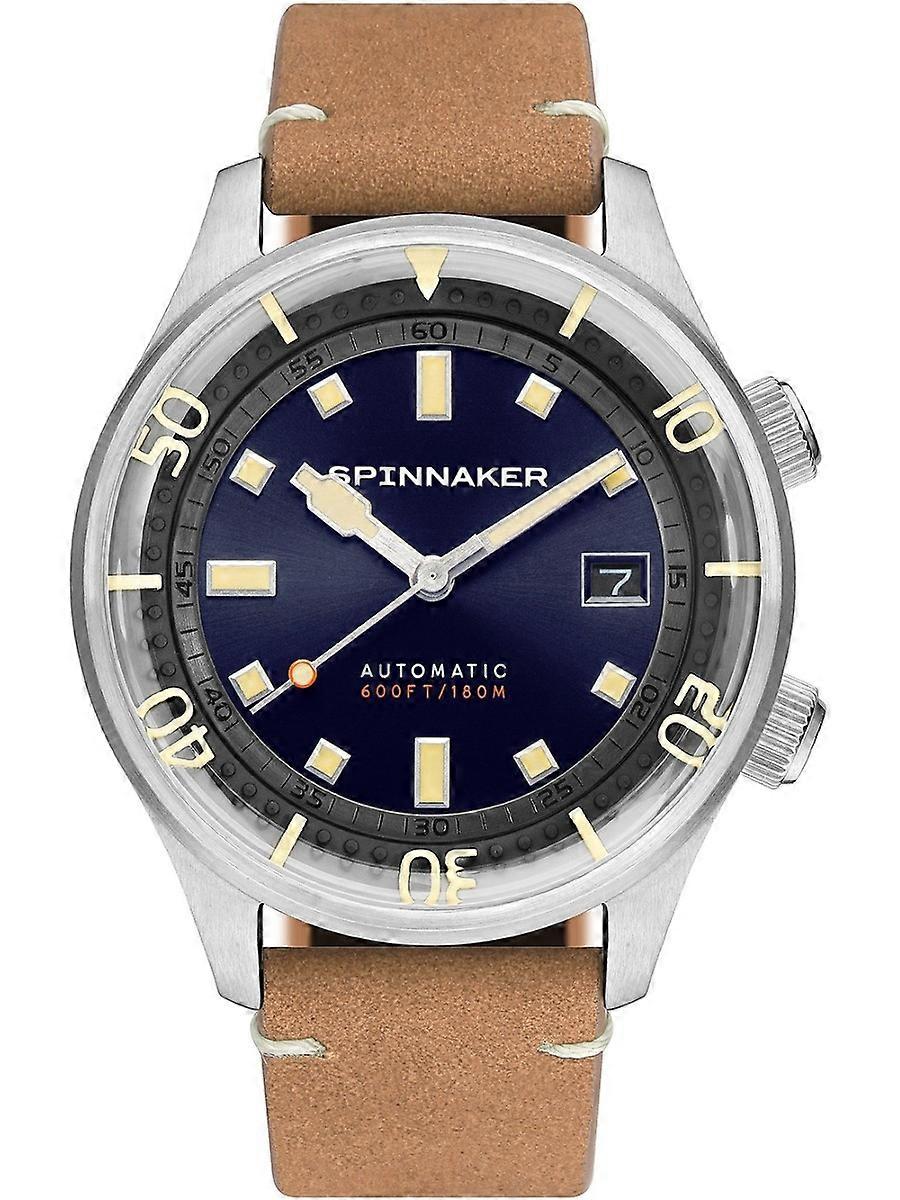 Spinnaker Braun Echtes Leder Bradner Automatic SP-5062-05 Herrenuhr