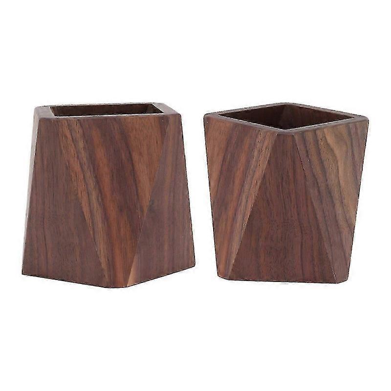 Pişirme Kabı Konteyner Yumuşatma Kararlı Büyük Kapasiteli Mutfak Aile Ofisi için Basit Ahşap Kalem Tutucu Eşkenar dörtgen (3.9x4.3in)