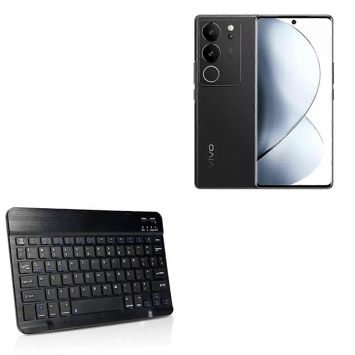 Keyboard Compatible with vivo V29 Pro - SlimKeys Keyboard, Bluetooth Thin with Chiclet-Style Keys - Jet Black