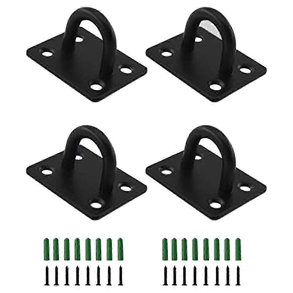 Pad Eye Plate U Hooks Heavy Duty Wall Mount Ring Hooks Marine Hanging Hardware Staple Hook Loop wit