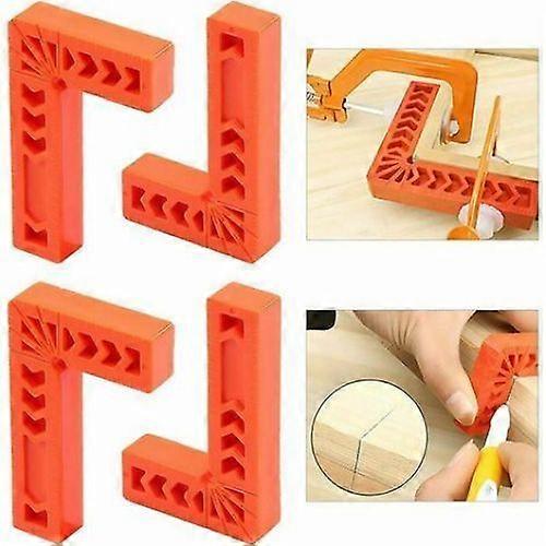 Positioning Square, Right Angle Clamps, Right Angle L Ruler, Carpenter Tool (80mm 90 Degree) 4pcs