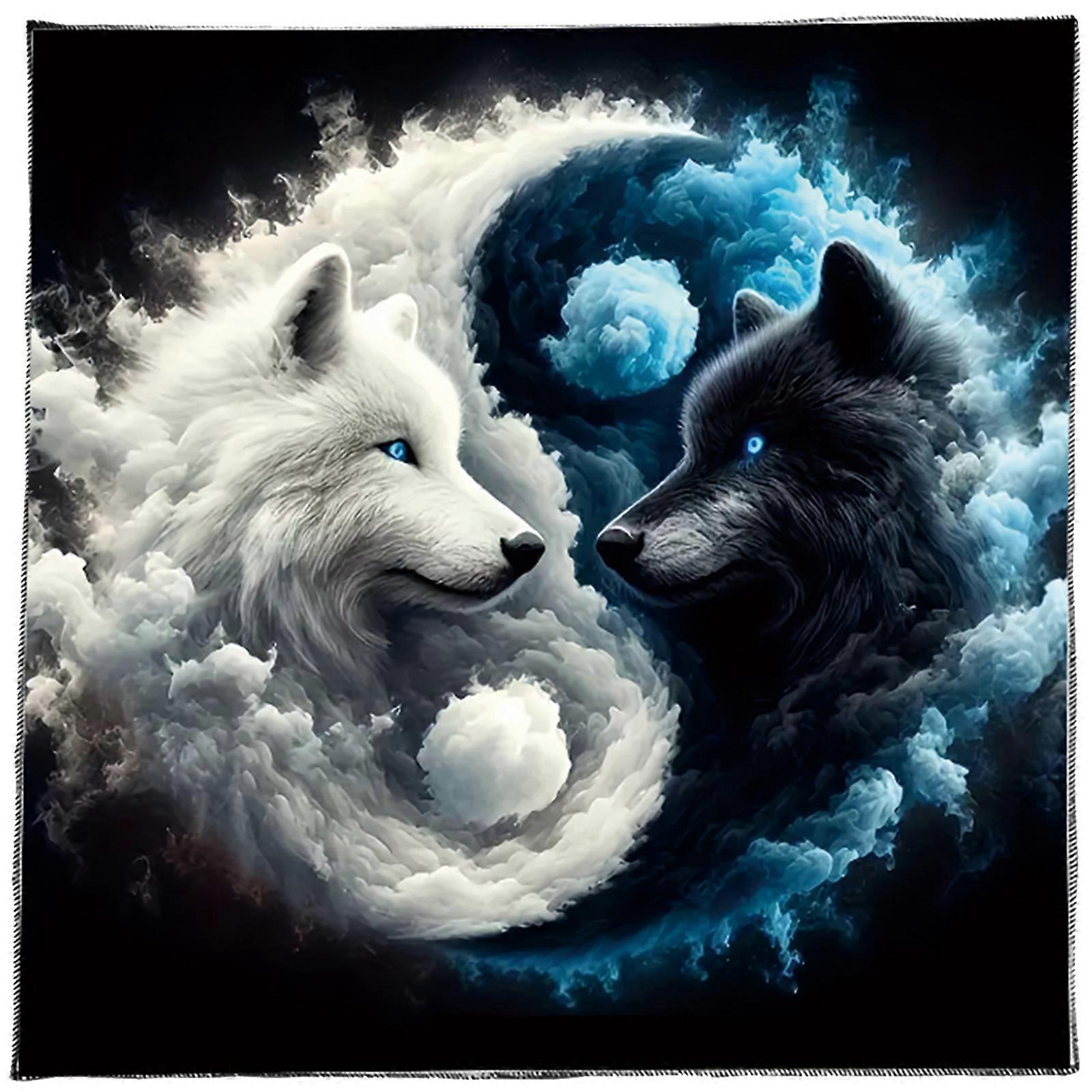 Dragon/Wolf Tarots Tablecloth Divinations Card Table Cloth Tapestry Astrology Witchcrafts Deck Cloth Decoration  B 50x50cm