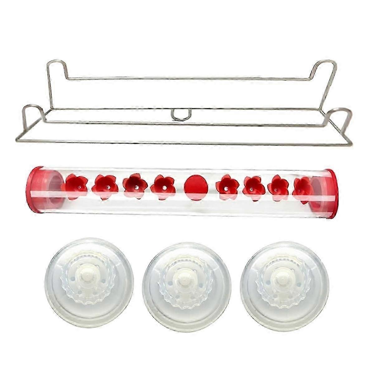 Window Hummingbird Feeder,Suction Cup Hummingbird Feeder for Window with Ant-Proof Feeding Ports and Perches