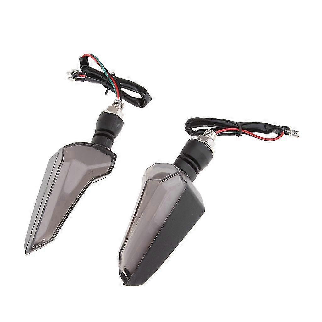 2pcs Motorcycle Accessories Indicator Light Daytime Running Lamp-color: Blue+Red