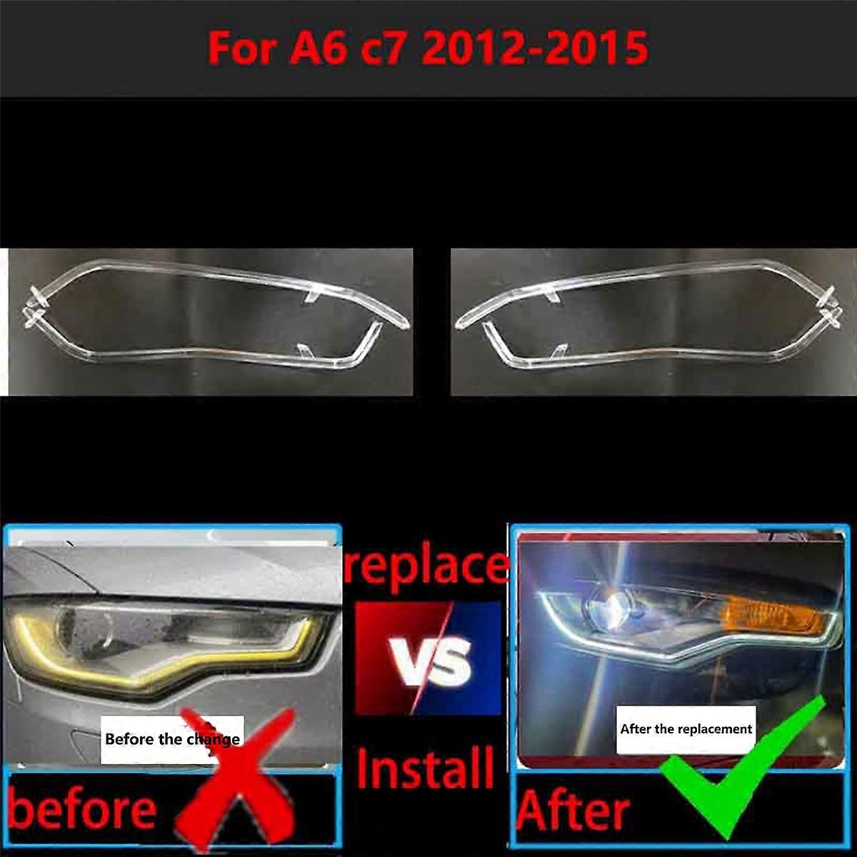 For A6 C7 2013-2015 DRL Guide Plate Daytime Running Light Tube