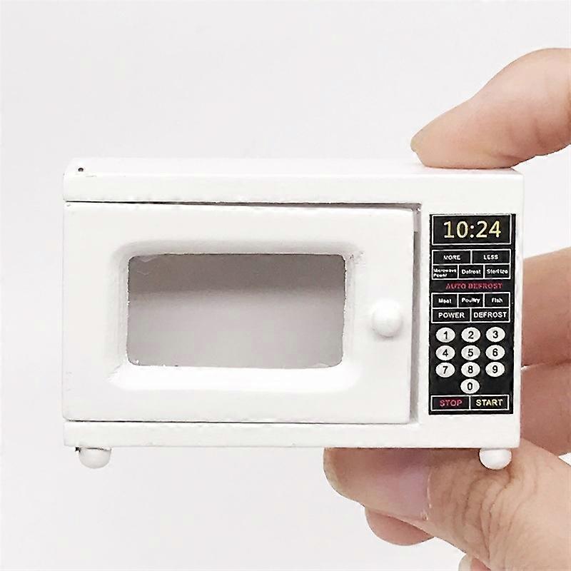 1:12 Model Doll House Kitchen Decoration Fine Microwave Oven