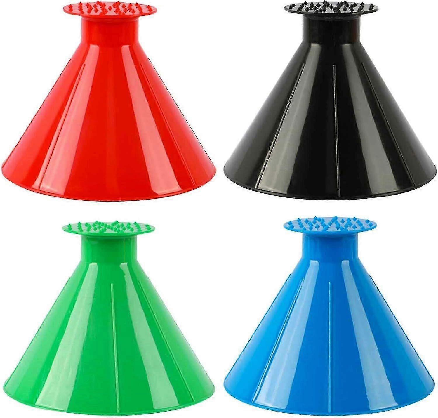 4 Pack Magical Ice Scrapers for Car Windshield Windscreen, Multifunctional Round