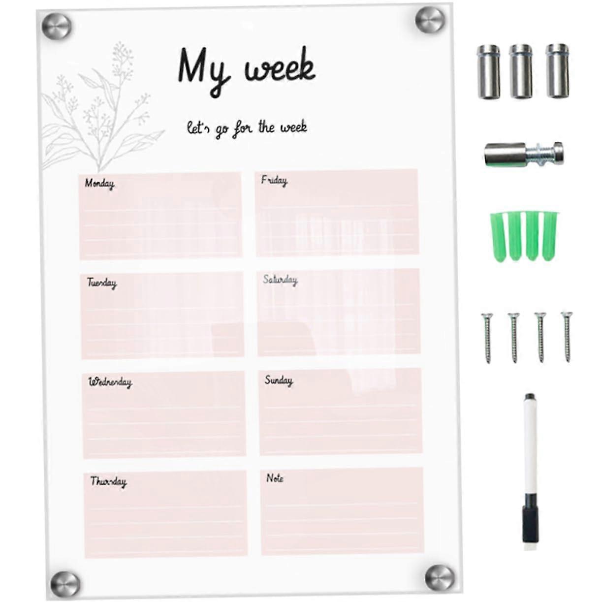 Whiteboard Decor Wall Handwritten Message Board Acrylic Memo Board Simple Memos