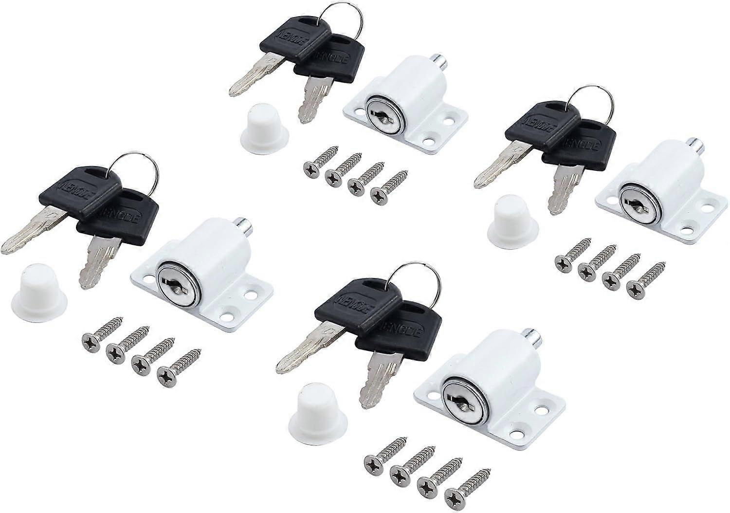 4 Pack Window/Sliding Door Safety Locks Window Limiter with Lock and Key for Children, Ideal for Home and School